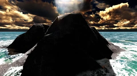 Volcanic eruption on alien planet Video stock 58891160