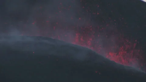 Volcanic eruption close up Stock Footage 35936691
