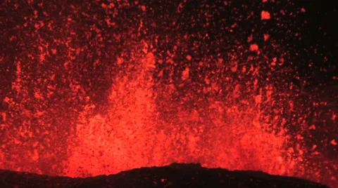 Volcanic eruption close up Stock Footage 35936790