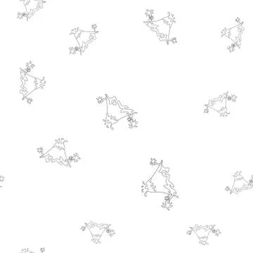 Volcanic eruption contour seamless pattern Stock Illustration