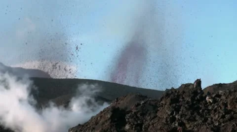 Volcanic Eruption Stock Footage 10723388