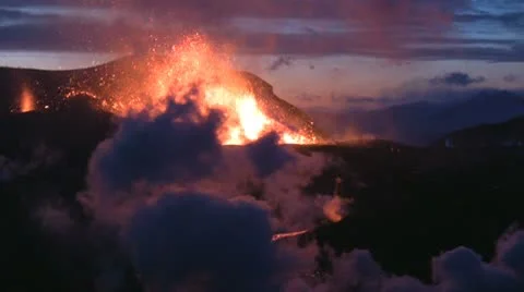 Volcanic Eruption Video stock 10723855