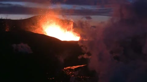 Volcanic Eruption Stock Footage 10723881