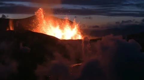 Volcanic Eruption Video stock 10723887