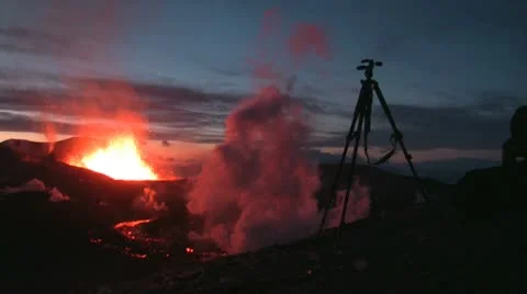 Volcanic Eruption Stock Footage 10723907