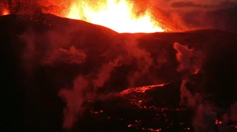 Volcanic Eruption Stock Footage 10723917