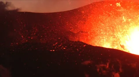 Volcanic Eruption Stock Footage 10723937