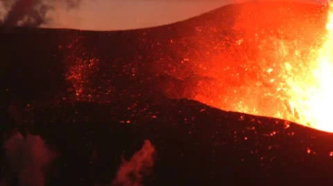 Volcanic Eruption Stock Footage 10723947