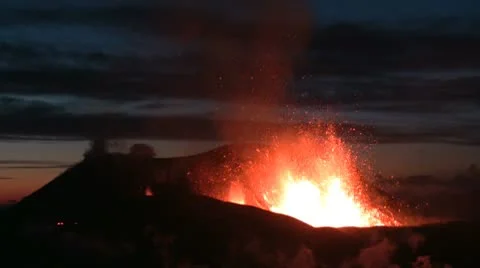 Volcanic Eruption Stock Footage 10724012