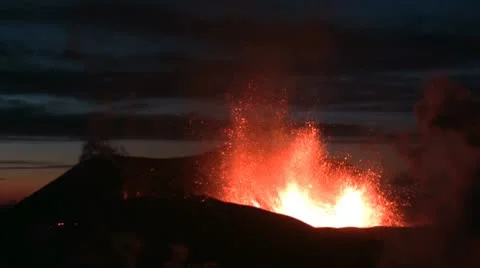 Volcanic Eruption Stock Footage 10724056
