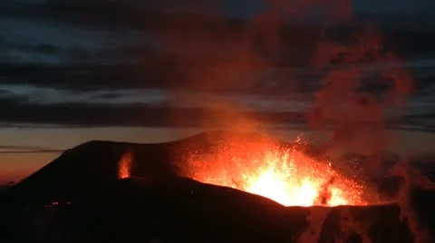 Volcanic Eruption Video stock 10724090