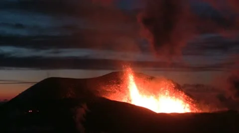 Volcanic Eruption Stock Footage 10724116