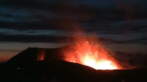Volcanic Eruption Stock Footage 10724140