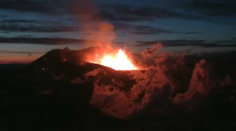 Volcanic Eruption Stock Footage 10724405