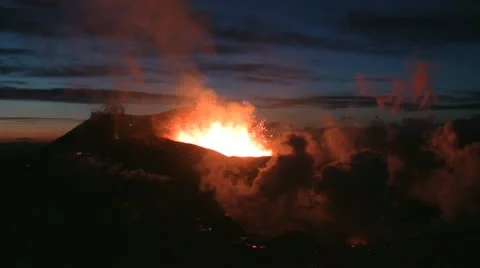 Volcanic Eruption Stock Footage 10724452