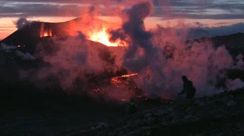 Volcanic Eruption Stock Footage 10727221