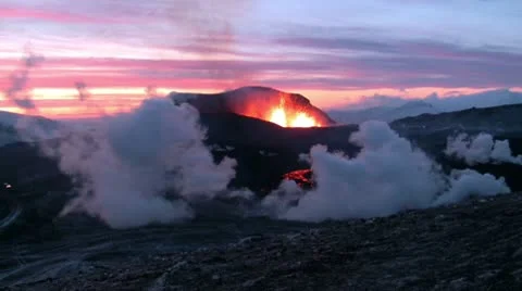 Volcanic Eruption Stock Footage 10727463