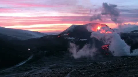 Volcanic Eruption Stock Footage 10727473
