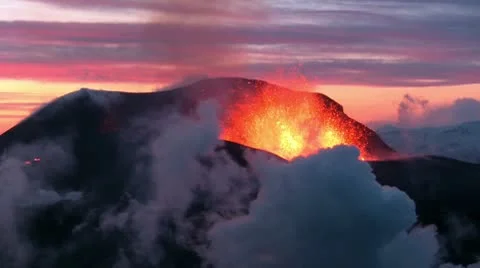 Volcanic Eruption Video stock 10727475