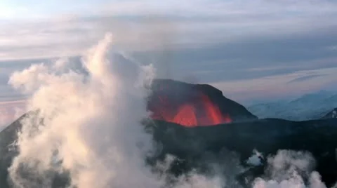 Volcanic Eruption Stock Footage 10727476