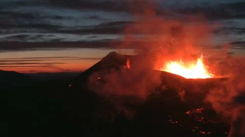Volcanic Eruption Video stock 10728222
