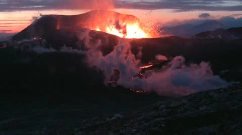 Volcanic Eruption Video stock 10728296