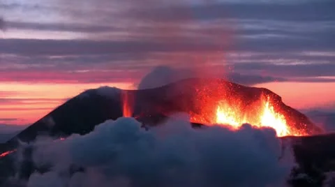 Volcanic Eruption Video stock 10728302