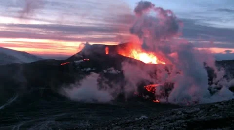 Volcanic Eruption Video stock 10728303