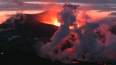 Volcanic Eruption Video stock 10728307