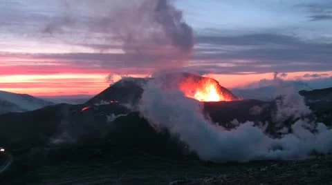Volcanic Eruption Stock Footage 10728308