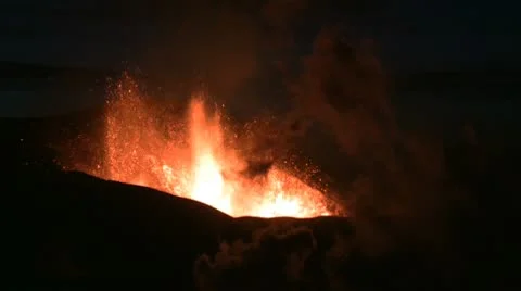 Volcanic Eruption Stock Footage 10728613