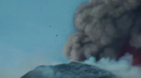 Volcanic eruption Stock Footage 25423356
