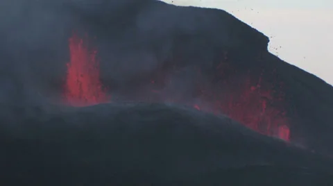 Volcanic eruption Stock Footage 35934100