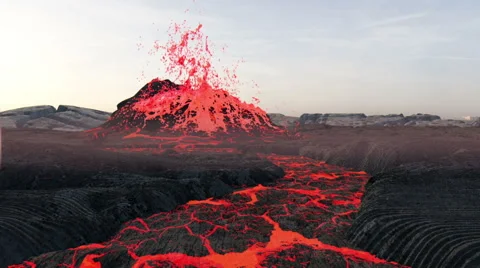 Volcanic Eruption Stock Footage 55181622