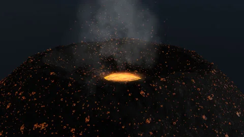Volcanic Eruption Stock Footage 134746147