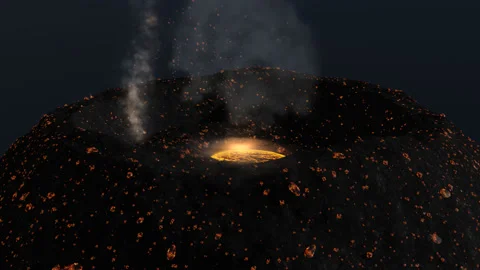 Volcanic Eruption Stock Footage 134852865