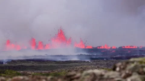 Volcanic eruption Video stock 283732028