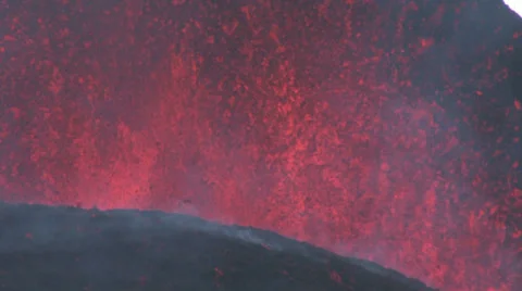 Volcanic eruption Iceland Stock Footage 35935189