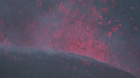 Volcanic eruption Iceland nice close up Stock Footage 35936119