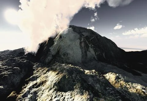 Volcanic eruption Ilustração Stock