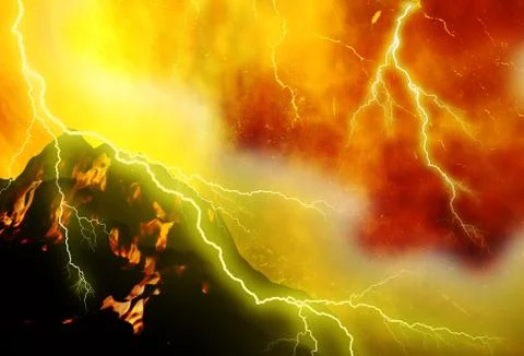 Volcanic eruption Ilustração Stock