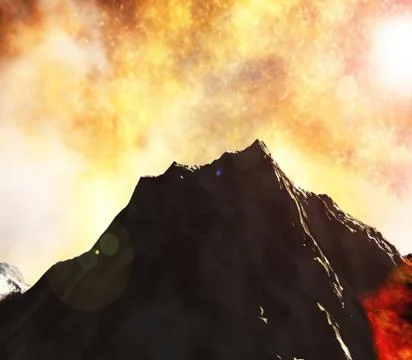 Volcanic eruption Ilustração Stock