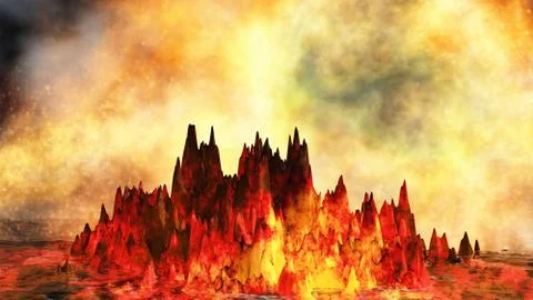 Volcanic eruption Ilustração Stock
