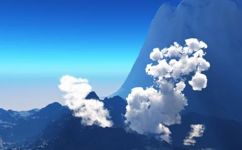 Volcanic eruption Illustrazione stock