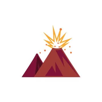 Volcanic eruption 스톡 일러스트