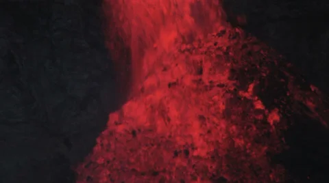 Volcanic eruption lava flow Stock Footage 35934760