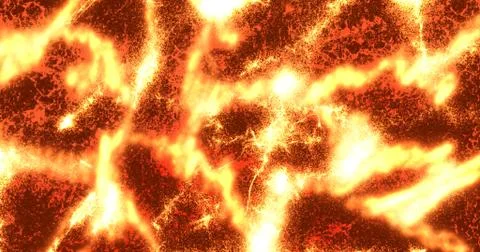 Volcanic eruption, Lava flow Stock Illustration