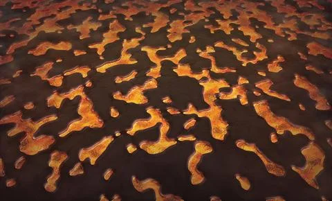 Volcanic Eruption with Lava Stock Illustration