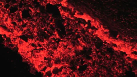 Volcanic eruption lava river. Stock Footage 35934963