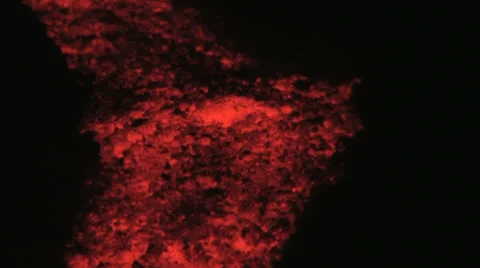 Volcanic eruption lava stream Stock Footage 35935754